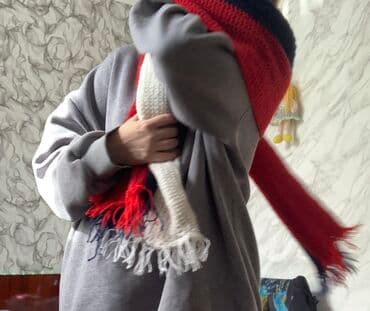 куплю пуховый платок: Шарф, Новый, Унисекс, цвет - Красный — 2