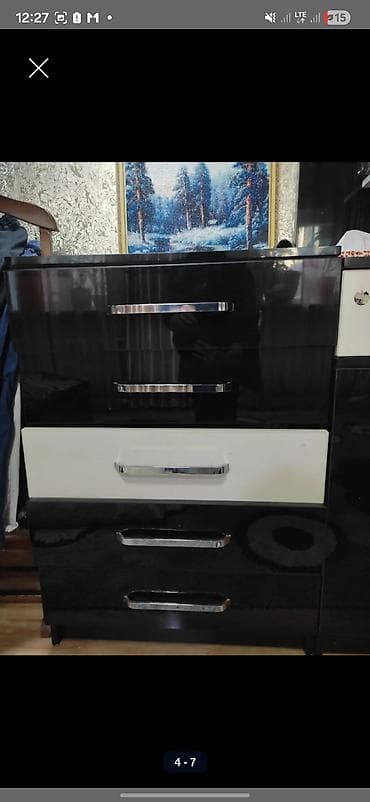 шикарный спальный гарнитур: Спальный гарнитур, Двуспальная кровать, цвет - Черный — 4