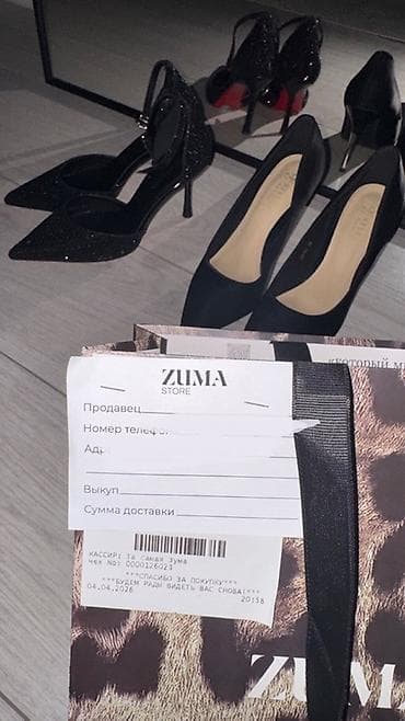 вечерние туфли: Женские туфли на шпильке — 2 пары 1) Черные лодочки - Материал — 6