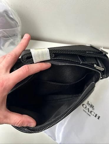 pull and beer: Классическая сумка, Coach, Материал: Натуральная кожа, Застежка на молнии, Мужские, Б/у — 5