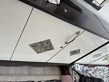 одиночный кровать: Спальный гарнитур, Двуспальная кровать, ДСП, цвет - Белый — 5