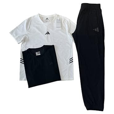 Спорттук бут кийим: Эркектердин спорттук костюму, M, L, XL, Adidas, Жаңы, түсү - Боз, Өзү алып кетүү, Акылуу жеткирүү — 10