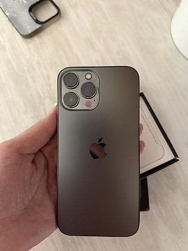 IPhone 13 Pro Max, Б/у, 256 ГБ, Графит, Коробка, 79 %