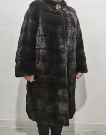 срочно в связи с переездом: Шуба, Норка, По колено, Трансформер, XL — 1