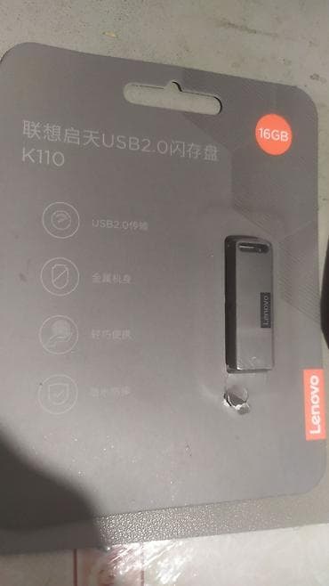 флешка 16: Флеш-накопитель Lenovo K110, 16 GB - Интерфейс: USB 2.0 - Материал — 1