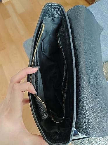 сумка италия кожа: Сумка-седло из натуральной кожи, черный цвет. - Материал: плотная — 2