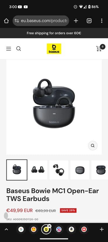 зарядка для наушников: Вкладыши, Baseus, Б/у, Беспроводные (Bluetooth), Классические — 5