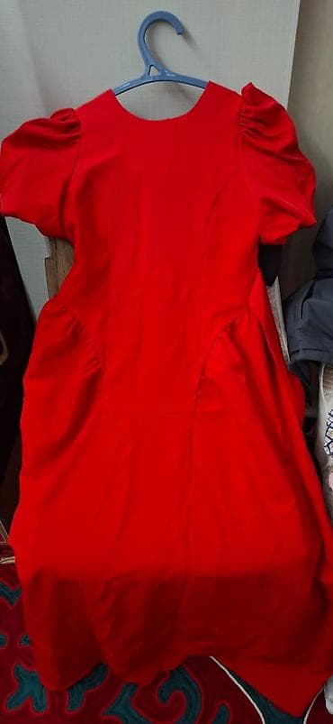 red centr: Повседневное платье, Осень-весна, Длинная модель, Прямое, M — 4