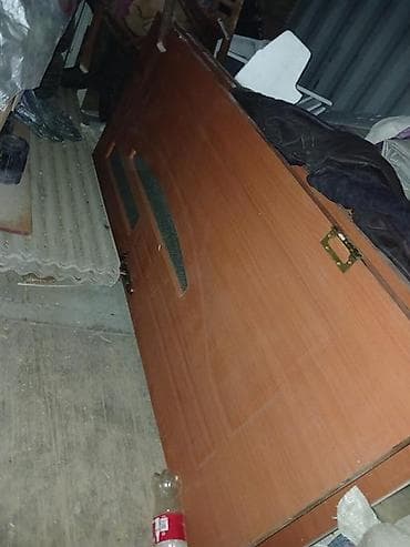 Межкомнатная дверь, Б/у, Со стеклом, Деревянная, цвет - Коричневый