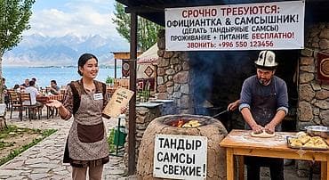 горах: ​🔥 СРОЧНО ТРЕБУЮТСЯ НА ИССЫК-КУЛЬ! 🔥 ​В уютное заведение на побережье — 1