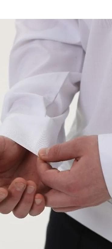 рубашка platin: Мужская форменная рубашка белого цвета с длинным рукавом, производство — 6