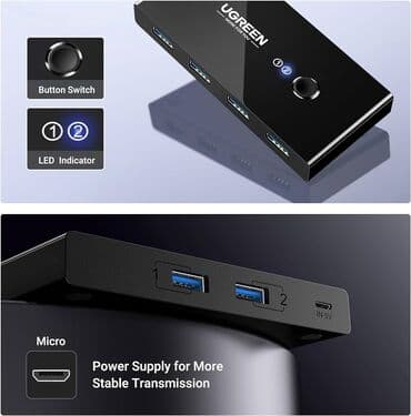 переходник для телефона для клавиатуры и мыши: UGREEN Переключатель USB-переключателя 2 компьютера с общим доступом к — 6