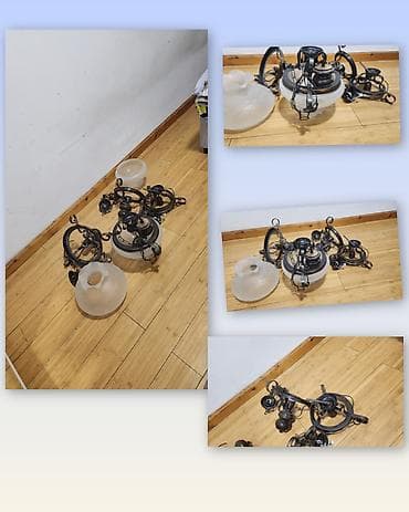 Продаю люстры б/у. В наличии 4 шт: три с плафонами, одна без. Все в at lalafo.kg Продаю люстры б/у. В наличии 4 шт: три с плафонами, одна без. Все в