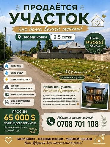 дом барачной: 2 соток, Для строительства — 1