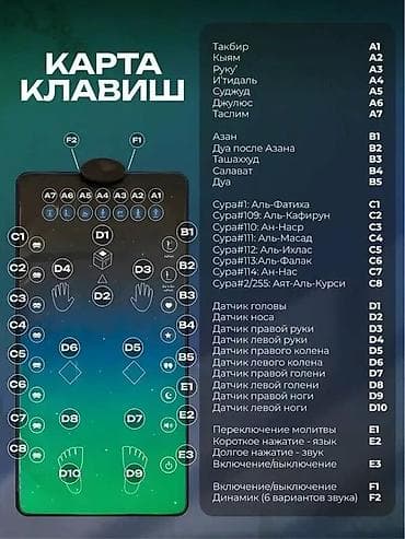 говорящий коврик для намаза: Жайнамаз, Новый, Электронный, цвет - Зеленый — 2