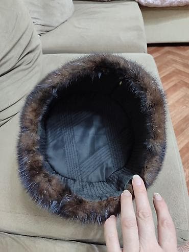 мужской шым: Шапка, Ушанка, Норка, Зима, Объемная модель — 2
