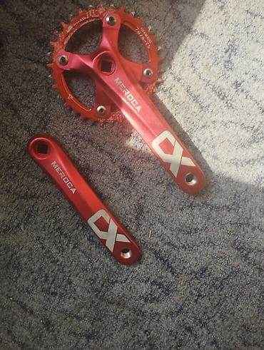 Велосипеддер: Алюминиевые велосипедные шатуны MEROCA с звёздой narrow-wide - Бренд — 1