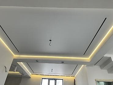 натяжной паталог: Натяжные потолки с контурной и скрытой подсветкой - Современная — 1