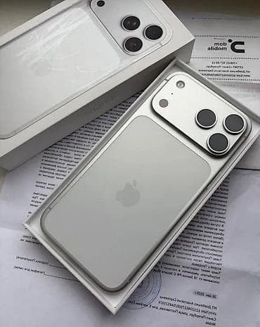айфон 17 р: IPhone 17 Pro Max, Б/у, 256 ГБ, White Titanium, Зарядное устройство, Кабель, Коробка, В рассрочку, 100 % — 1