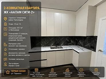 2 bedroom: 2 комнаты, 55 м², Технопарк Элитка, 10 этаж, Дизайнерский ремонт — 1