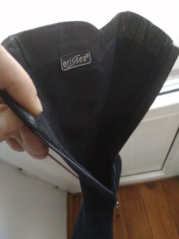 сапоги из натурального меха и кожи: Сапоги, 37, Erisses, Новый, цвет - Черный, Самовывоз — 4