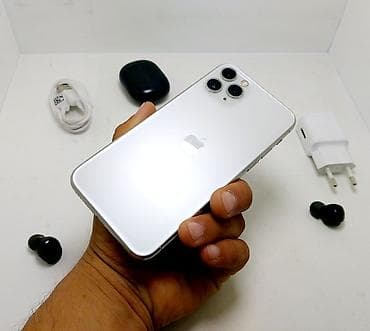 apple 12: IPhone 11 Pro, Б/у, 64 ГБ, Серебристый, Зарядное устройство, 100 % — 2