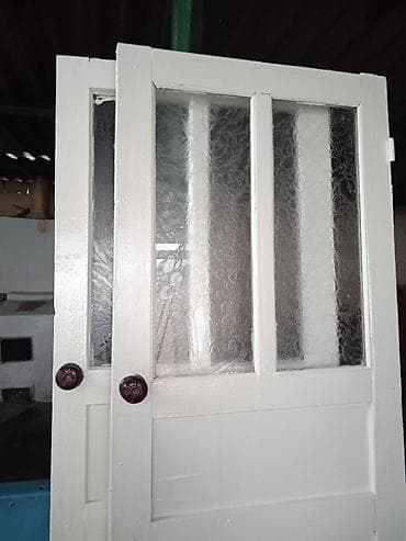 berber mirror second hand: Межкомнатная дверь, Б/у, Со стеклом, Деревянная, С зеркалом, цвет - Белый — 2