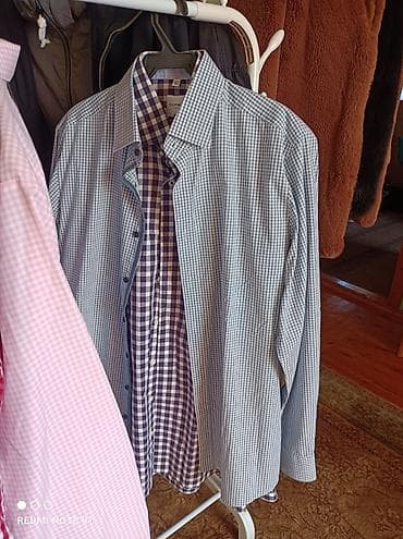 мужская одежда olymp: Мужские рубашки в клетку — набор - Бренды: Eterna (Excellent) и Olymp — 3