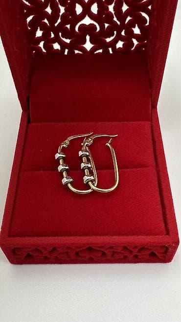 стильные украшение ручной работы: Серьги, Проба 585, Без вставки, Женские, Винтажный стиль, Новый — 3