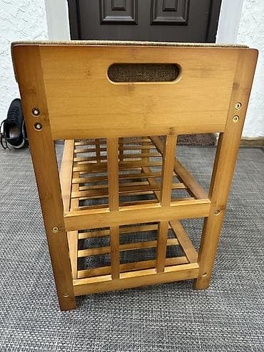 Мебель: Банкетка, С полками, цвет - Коричневый — 3