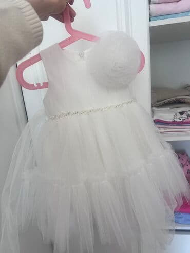 платье дордой: Детское платье, цвет - Белый, Новый — 1