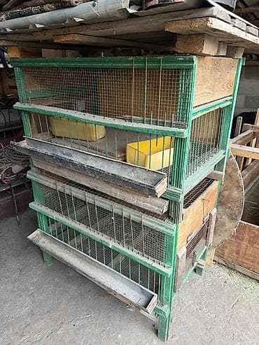 Многоярусная клеточная батарея для птицы/кроликов - Конструкция на