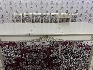 small table: Стол и стул для зала, Б/у, цвет - Белый — 4