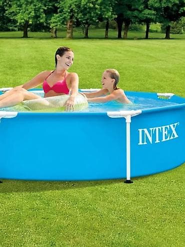 Бассейн Intex Metal Frame для дачи и двора - Размер: 244 × 51 см - — 3