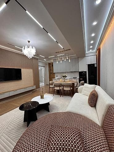 арзан квартира: 3 комнаты, 80 м², Асанбай мкр Элитка, 10 этаж, Дизайнерский ремонт — 1