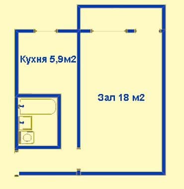 n group: 1 комната, 1 м², 105 серия, 2 этаж, Старый ремонт — 1