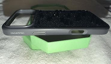 чехол на редми 10 с: Чехол Swarovski для iPhone 17 Pro, Black Пользовалась только месяц. На — 3