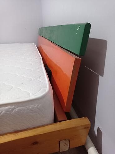 sofa bed: Двуспальная кровать из массива дерева с реечным основанием делал сам — 2