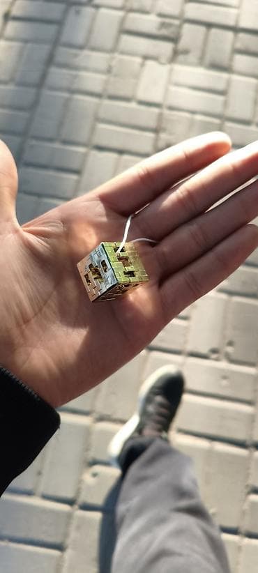 Брелоки: Металлический головоломный куб-лабиринт (брелок/антистресс) - — 2