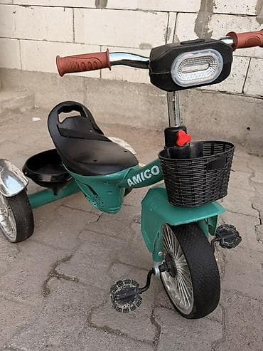 детский машина электро: Детский трехколесный велосипед AMICO - Тип: педальный трицикл для — 1