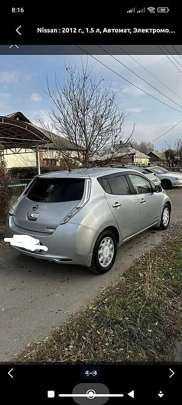электр авто: Nissan Leaf: 2011 г., Автомат, Электромобиль, Универсал — 3