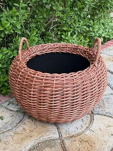 Кашпо для растений с ручками - Материал: качественный искусственный