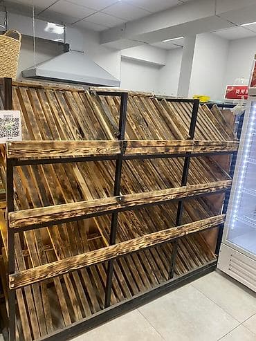 полки б у: Торговый стеллаж для овощей/фруктов из дерева и металла - — 2