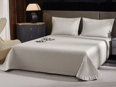 Текстиль: Стеганое покрывало на кровать (набор) Размер: Queen size - — 2