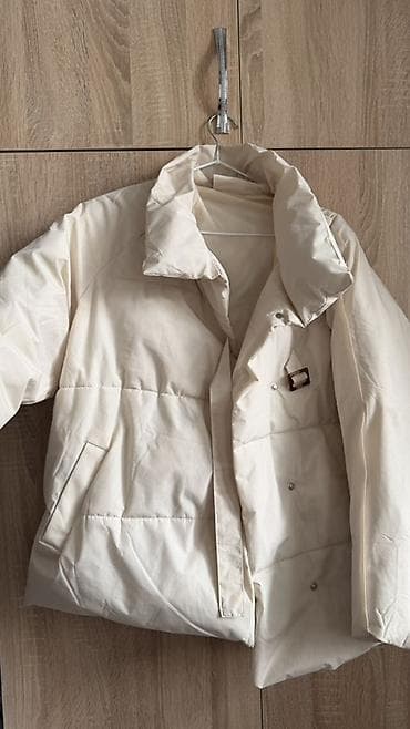 шикарный кардиган: Пуховик, Короткая модель, Оверсайз, S — 3