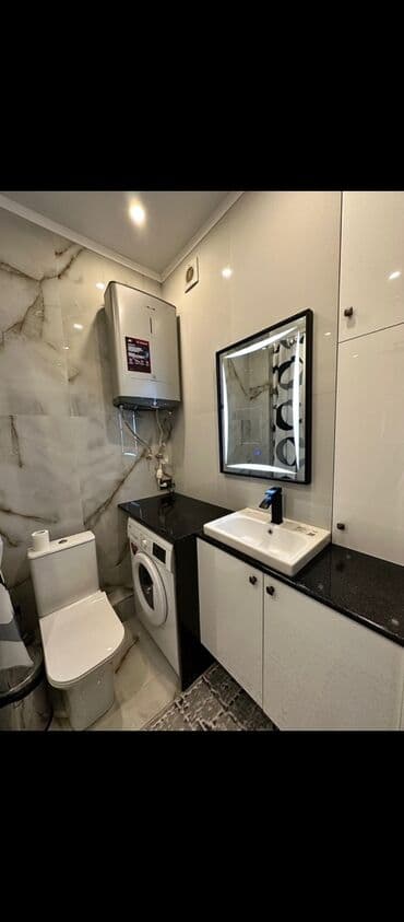 квартира на ночь бишкек количество мест 4: 2 комнаты, Душевая кабина, Постельное белье, Кондиционер — 8