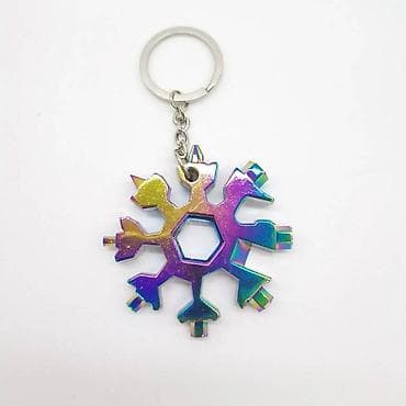 Жеке буюмдар: Многофункциональный брелок-снежинка 18 в 1 🌈 Универсальный — 2