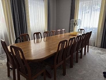study table: Стол и стул для зала, цвет - Коричневый — 1