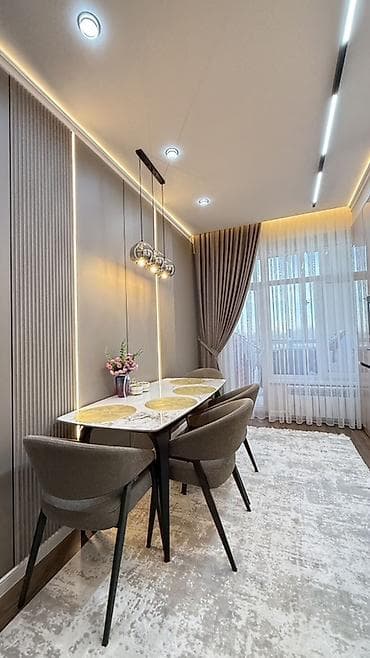 Освещение: Продаётся 2ком квартира Район Пишпек от СК «НБК Площадь: 72м2 — 1