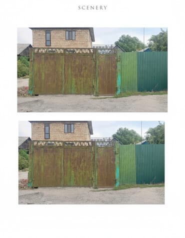 стойки для ограждение: Ворота с калиткой из советского металла (толщина 0.6 мм), комплект со — 1